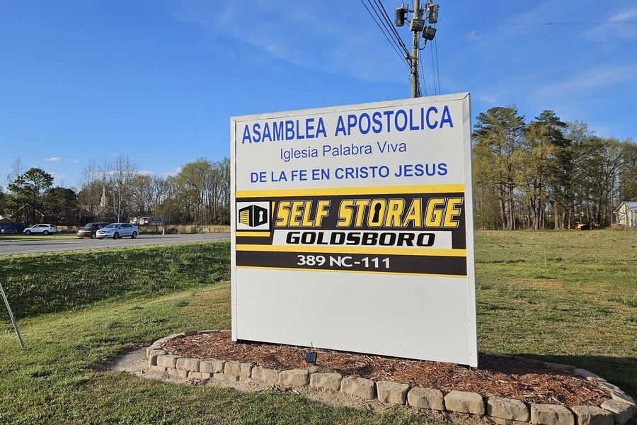 Self Storage Goldsboro NC-111 sign at 389 NC-111